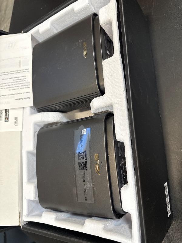 Photo 1 of ASUS ZenWiFi XT9 AX7800 Tri-Band WiFi6 Mesh WiFiSystem (2Pack), 802.11ax, up to 5700 sq ft & 6+ Rooms, AiMesh, Lifetime Free Internet Security, Parental Controls, 2.5G WAN Port, UNII 4, Charcoal