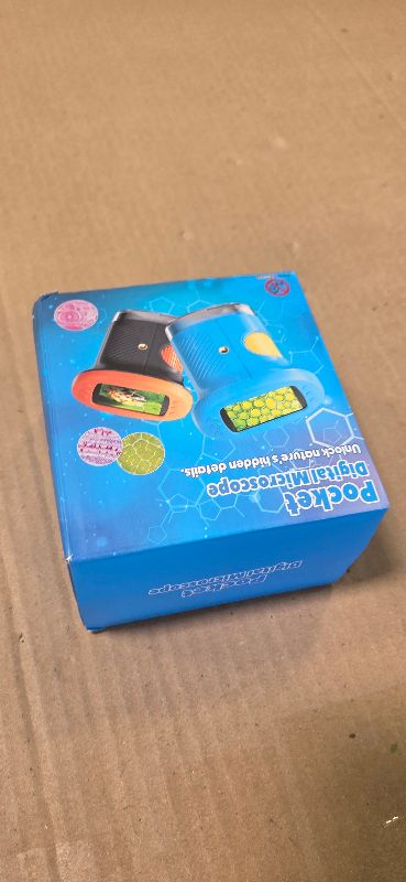 Photo 1 of Odatay 4K 1000X Digital Microscope for Kids with Long Distance Viewing & 2.4" Screen, Portable Handheld Edu Toys for Kids Exploring Bugs Plants at Home Classroom & Outdoor Travel, Blue