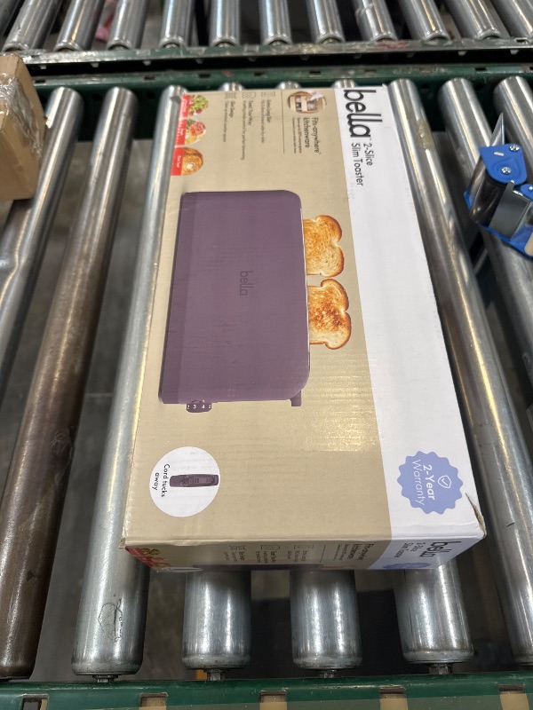 Photo 1 of bella 2 Slice Slim Toaster, Fits-anywhere™ Kitchenware, 6 Setting Shade Control with Reheat & Cancel Buttons, Fits sourdough, 10” Long Slot, Anti Jam & Auto Shutoff, 900 Watt, Plum