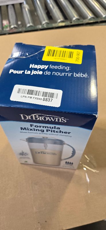 Photo 1 of Dr. Brown's Baby Formula Mixing Pitcher with Adjustable Stopper, Locking Lid, and No Drip Spout, 36 oz, BPA-Free, Blue, 1-Pack