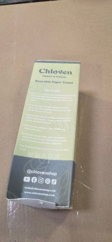 Photo 1 of Paperless Towels Roll Washable Cotton Cloth, Reusable Paper Towels - 25 Pack with Durable Cardboard Roll - 10" X 10" Zero Waste Reusable Napkins Eco Friendly