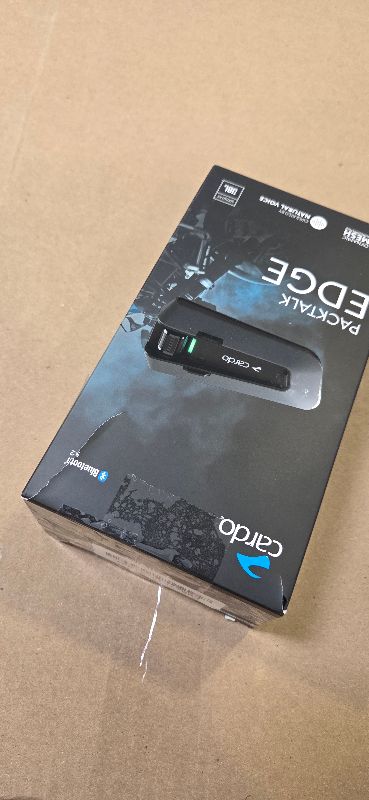 Photo 1 of Cardo PACKTALK Edge Motorcycle Bluetooth Communication System Headset Intercom - Single Pack