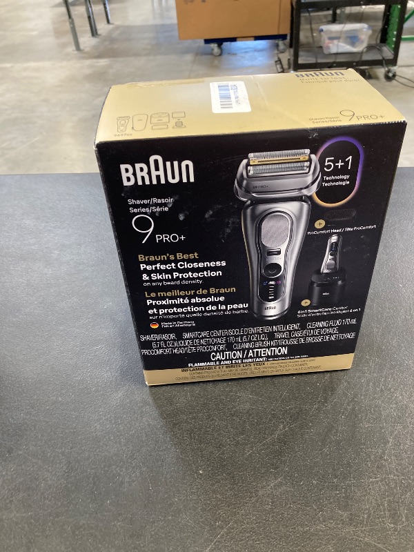 Photo 1 of Braun Series 9 PRO+ Electric Shaver, Wet & Dry Razor, Pro SensoAdapt, 6in1 SmartCare Center, 9697CC, Silver