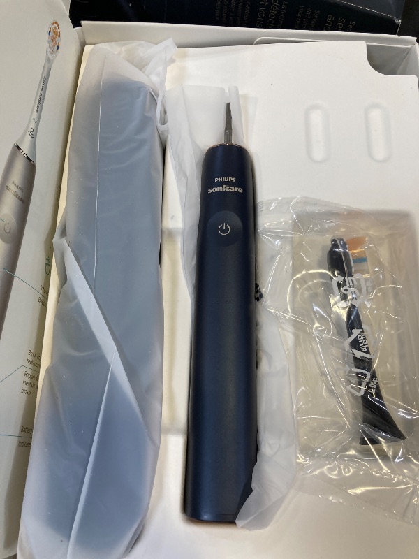 Photo 1 of Philips Sonicare DiamondClean 9900 Prestige Electric Toothbrush - with SenseIQ Technology and Advanced AI App, 5 Brushing Modes, 3 Intensity Levels, Charging Travel Case,Midnight Blue, Model HX9990/12