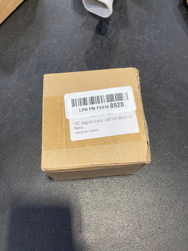 Photo 1 of YYST Magnetic Curtain Rod Bracket-NO Rod , Towel Bar Bracket , No Drill Curtain Rod Holder for Poles of 0.4~0.86 Inch (Black X 4)