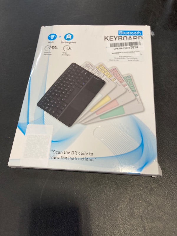 Photo 1 of Wireless Bluetooth Keyboard with Touchpad 10inch Portable Rechargeable Slim Keyboard for iPad Pro/iPad Air/iPad 9.7/iPad 10.2/iPad Mini and Other iOS Android Windows Devices(Black)
