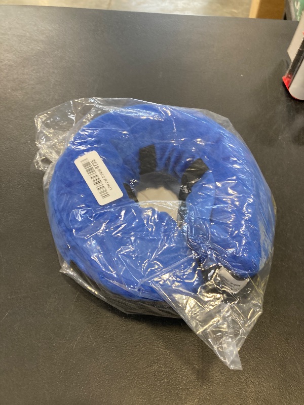 Photo 1 of BENCMATE Inflatable Dog Cone Collar Alternative, Soft Dog Cone for Small Medium Large Dogs and Cats, Neck Recovery ECollar Donut Collar After Surgery (Medium, Blue)