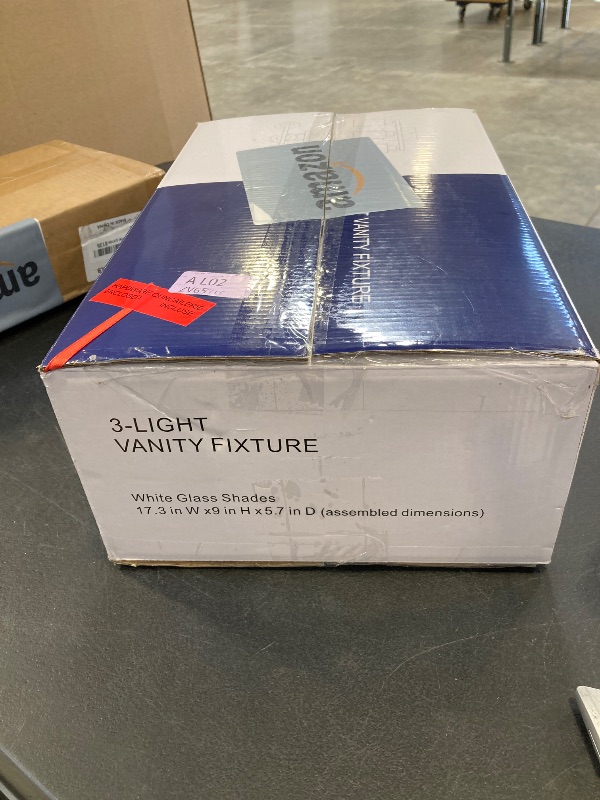 View 3 of FonmYim Brushed Nickel Bathroom Light Fixtures, 3-Light Modern Vanity Light Over Mirror, Wall Sconces with Milky White Frosted Glass Shades, E26 Socket (Bulbs Not Included)