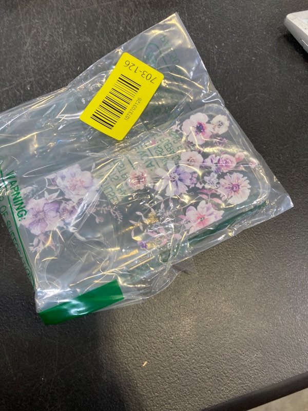 Photo 1 of ilnehc for iPhone 17 Case,[3 in 1] with Screen Protector & Camera Lens Protector, Flower Pattern Design,Clear Soft Shockproof Slim Floral Phone Cover for Women Girls 2025 6.3"(Ink Purple)