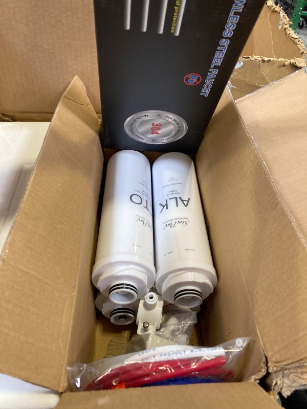 Photo 1 of SimPure T1-400UV Tankless Reverse Osmosis System with UV, NSF/ANSI 58 Certified, Under Sink RO Water Filter System 400 GPD, 8 Stage Filtration Near 0 TDS, Built-in Pump, BPA Free, 1.5:1 Pure to Drain
