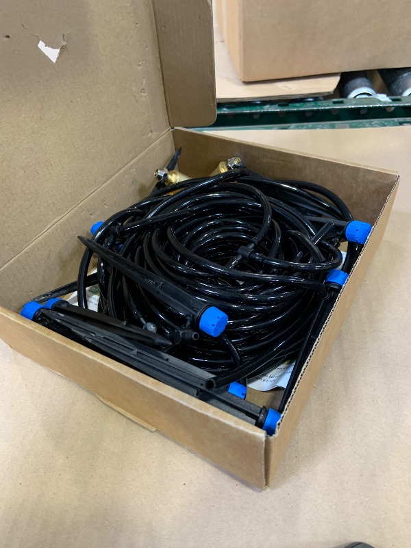 Photo 1 of HIRALIY 50ft Drip Irrigation Kit Plant Watering System 8x5mm Blank Distribution Tubing DIY Automatic Irrigation Equipment Set for Garden Greenhouse Flower Bed Patio Lawn