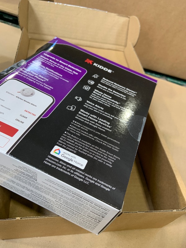 Photo 1 of Kidde Hardwired Kidde App Enabled Smart Smoke and Carbon Monoxide Detector, AA Battery Backup, Voice Alerts, Interconnected Alarm