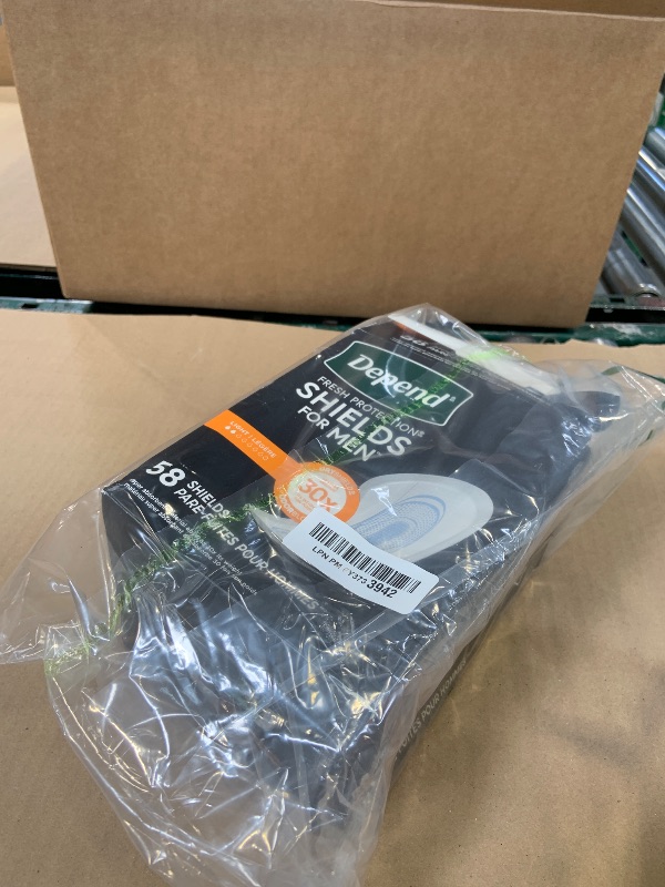 Photo 1 of Depend Shields Incontinence Pads for Men, Light Absorbency, 58 Count, Packaging May Vary