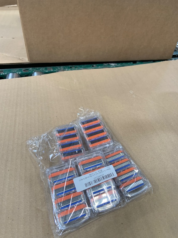 Photo 1 of 24Pcs Premium Razor Blades for Men compatible gillette fusion 5 blades refills -5-Layer Stainless Steel Refills Compatible with Fusion 5 Style Razors,Smooth Shaving Replacement Cartridges Value Pac