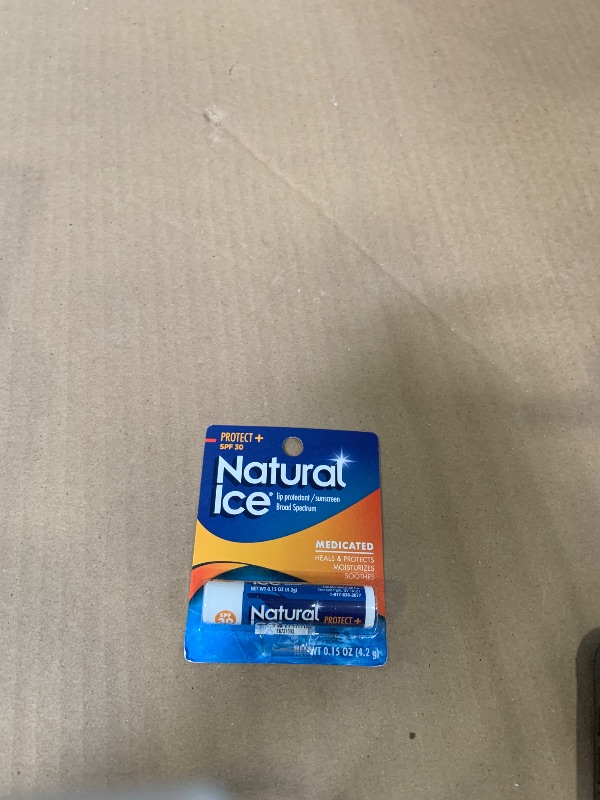 Photo 1 of Mentholatum Natural Ice Protect+ Broad Spectrum SPF 30 Medicated Lip Balm, 0.15 Ounce 