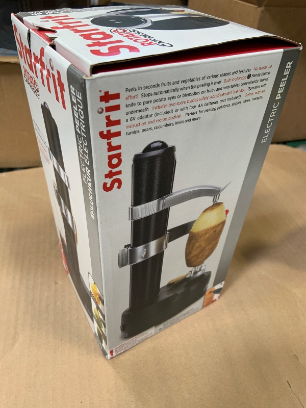 Photo 1 of Starfrit Rotato Express Electric Peeler - 2 Spare Blades - Safe & Easy to Use - Effortlessly Peels Vegetables and Fruit