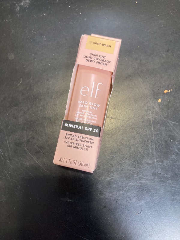 View 2 of e.l.f. Halo Glow Skin Tint SPF 50, Tinted Moisturizer For Light, Buildable Coverage, Creates A Natural Glow, Vegan & Cruelty-Free, 5 Light Warm