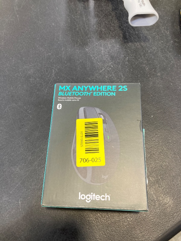 Photo 1 of Logitech MX Anywhere 2S Bluetooth Edition Compact Wireless Mouse, No USB Receiver - Use On Any Surface, Hyper-Fast Scrolling, Rechargeable, Control Up to 3 Apple Mac and Windows Computers and Laptops