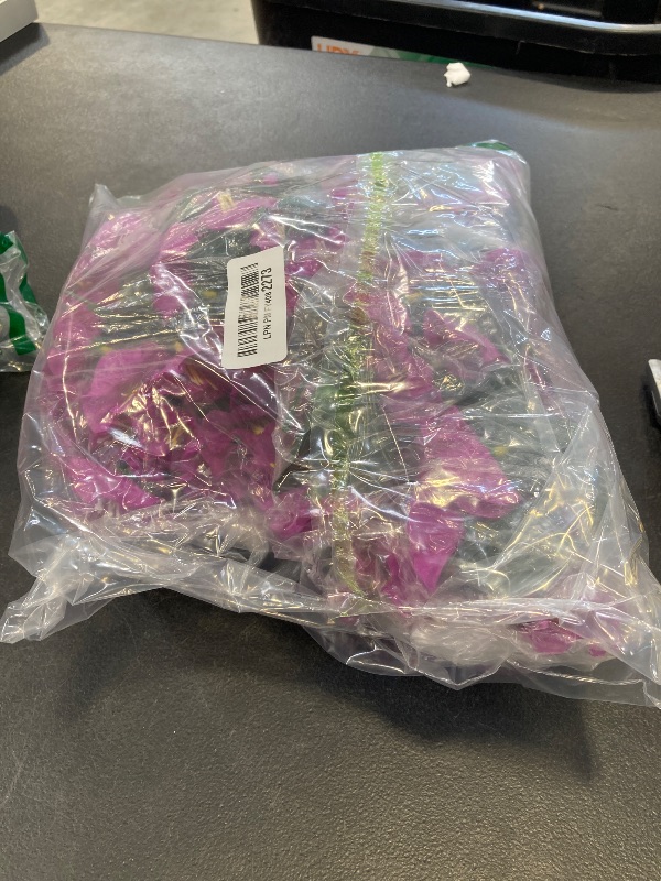 Photo 1 of Sggvecsy Artificial Fake Hanging Flowers Plants for Outdoor Outside Spring Summer Decoration 2PCS Faux Silk UV Resistant Realistic Morning Glory Trailing Vines for Home Porch Patio Balcony(Purple red)