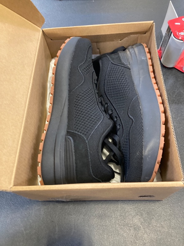 View 2 of WHITIN Wide Toe Box Walking Shoes for Women Size 9.5 Breathable Ladies Casual Cushioned Stylish Nurse Athletic Comfort Shoes Black 40.5