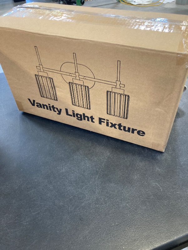 Photo 1 of Meybiok Modern Crystal Bathroom Vanity Light, 3-Light Brushed Gold Bathroom Light Fixtures with Clear Shades, Vanity Lighting Fixtures Over Mirror (Exclude Bulb)