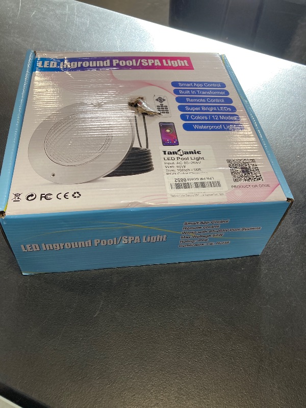 Photo 1 of Tandanic Color Changing LED Pool Lights for Inground Pool, 60W 10 Inch Pool Lighting for Wet Niche with Remote Controller & APP, Submersible Pool Light Underwater Swimming Pool, 50 Foot Cord