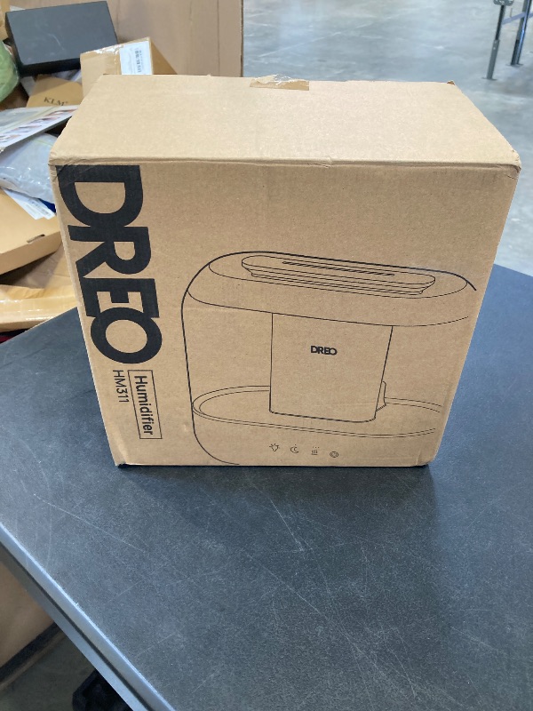 Photo 1 of Dreo Humidifiers for Bedroom, 4L Top Fill for Large Room, 36H Runtime, 28 dB Quiet Supersized Cool Mist Air Humidifier for Baby Nursery, Plants, Indoor, Night Light, Easy to Clean & Fill, White
