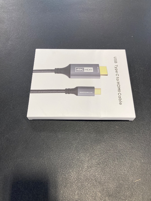 Photo 1 of SWITCHFLUX USB-C to HDMI Cable 6Ft [4K@60Hz] High-Speed USB Type C to HDMI 2.0 Braided Cord (Thunderbolt 3/4 Compatible) for iPhone 15 Series, MacBook Pro/Air, iPad Pro, Galaxy S8 to S23