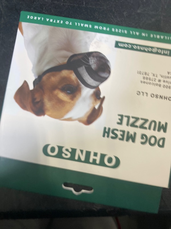 Photo 1 of OHNSO Dog Muzzle for Small Dogs - Soft Air Mesh Small Dog Muzzle | Perfect for Barking and Biting Prevention | Puppy Mussels for Grooming Allows Panting & Drinking