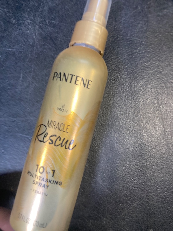 Photo 1 of Pantene Miracle Rescue 10in1 Multitasking Spray - Heat Protection, Detangles, Repairs Damaged, Dry Hair, Improves Shine, Leave-In Conditioning Treatment with Keratin and Pro-Vitamin B5, 5.7 oz