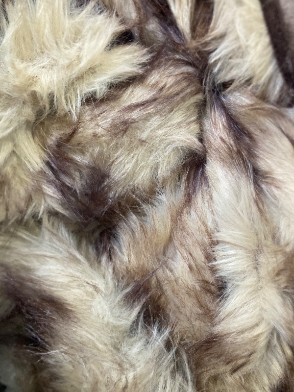 View 6 of GEMBED Fluffy Faux Fur Throw Blanket – Super Soft Warm Thick Plush Blanket for Bed, Couch & Office, Cozy Fuzzy Throw with Flannel Backing,90"x90", Brown