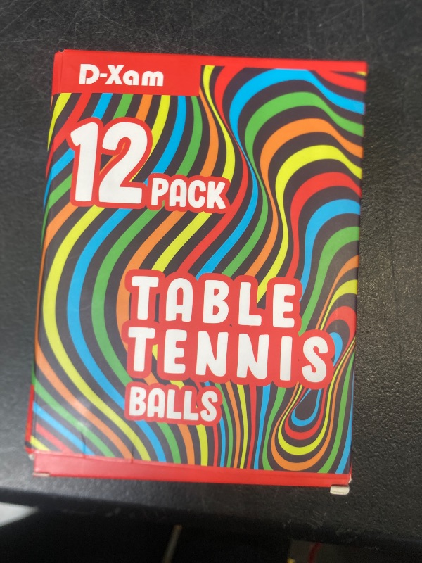 Photo 1 of D-Xam Multi Color Ping Pong Balls 40mm Tennis Ball - Bulk PingPong Plastic Balls for Party, Pet Toys, Games, Art and Craft, Activities 12 Pcs