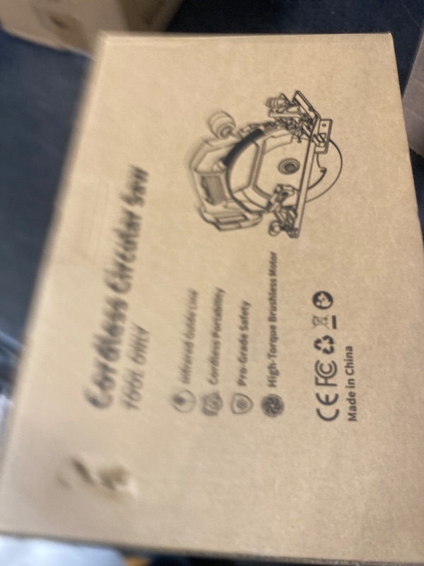 Photo 1 of Ecarke 7-1/4" Cordless Circular Saw, Compatible with DeWalt 20V Battery (Bare Tool), 5000 RPM Electric Circular Saw with Laser Guide, 2 Blades (24T & 40T), 0–45° Bevel, 2-1/4" Cutting Depth