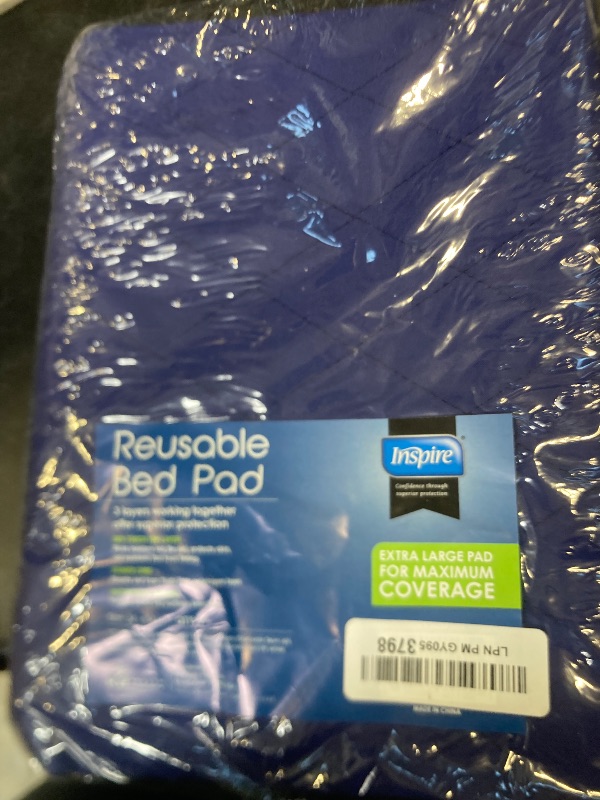 Photo 1 of Inspire Waterproof Mattress Protector, Dark Colored to Hide Stains, Extra Large 34 x 54, Quilted Bed Pad for Incontinence Washable, for Adults and Kids