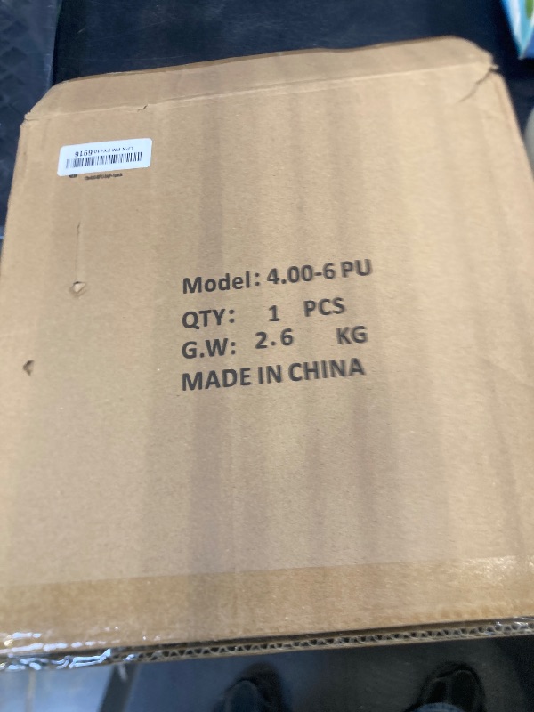 Photo 1 of Taifa 1 PC 13 Inch Rubber Solid Flat Free Replacement Tires and Wheels 4.00-6 with 5/8'' Axle Bore Hole, Air Less Wheel for Wheelbarrow/Wagon/Hand Truck/Trolley/Garden Scooter etc.