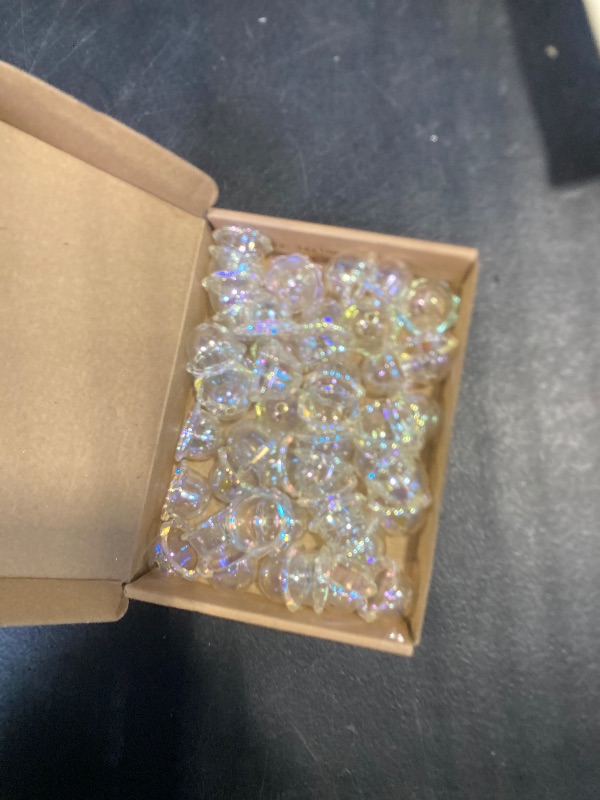 Photo 1 of 50PCS WHITE ACRYLIC MULTI METAL