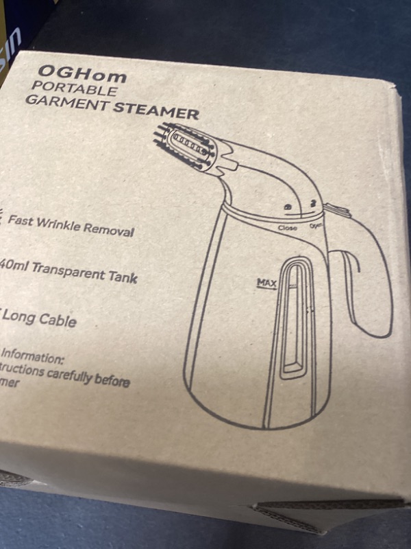 Photo 1 of OGHom Steamer for Clothes, Handheld Clothing Steamer for Garment, 240ml Big Capacity 700W Portable Travel Steam Iron (Blue)