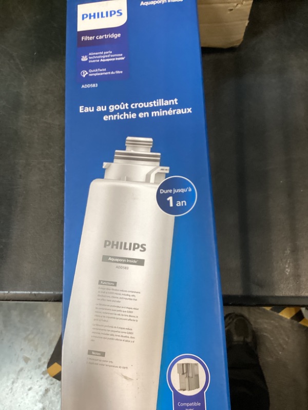 Photo 1 of PHILIPS RO Water Filter ADD583, 6-in-1 Reverse Osmosis Water Filter with Aquaporin Technology, for PHILIPS ADD6928DG/37 & ADD6926WH/37 Countertop Water Dispenser, NSF/ANSI Certified, 1 Year Lifetime