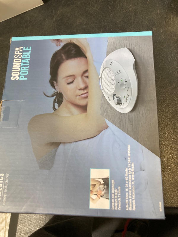 Photo 1 of Homedics SoundSleep White Noise Sound Machine, Silver, Small Travel Size with 6 Relaxing Nature Sounds, Portable Therapy for Home, Office, Nursery, Auto-Off Timer