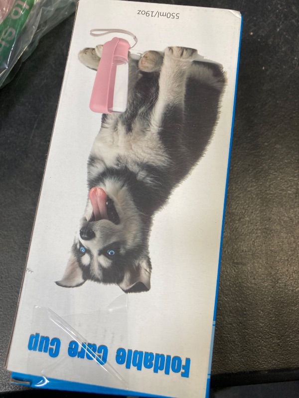 View 2 of Portable Dog Small Animals Water Bottle for Walking 19 OZ or 12 OZ Pet Water Bottles for Puppy Medium Large Dogs Little Animals Water Dispenser Dog Small Animals Water Bowl