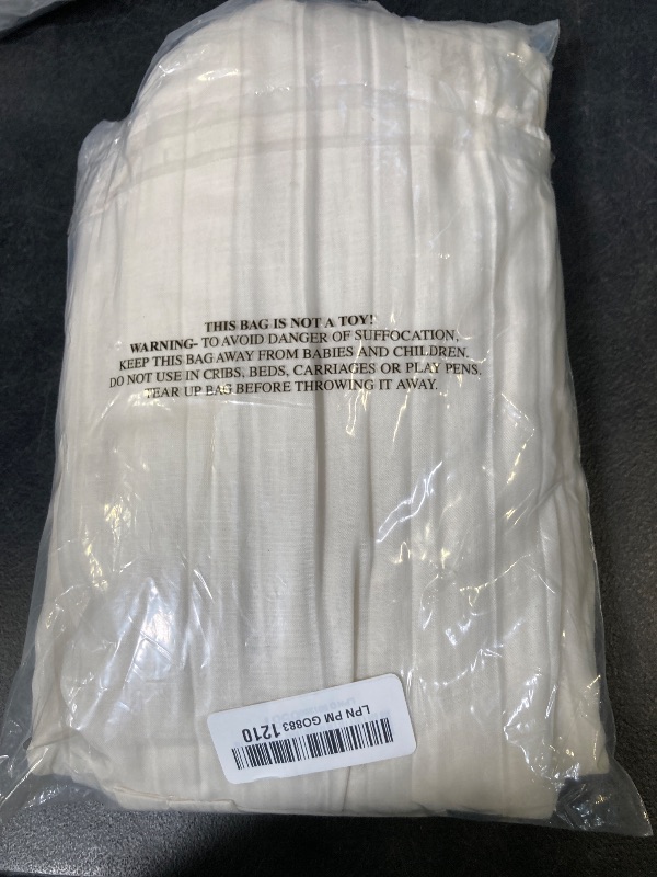 Photo 1 of Elrene Home Fashions Jolie Crushed Semi-Sheer Window Curtain, Adjustable Tie-Top Single Panel, 52" x 95" (1 Panel), Ivory