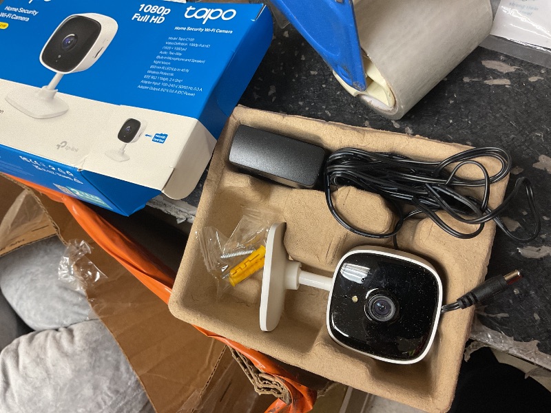 Photo 1 of TP-Link Tapo 1080P Indoor Security Camera for Baby Monitor, Dog Camera w/Motion Detection, 2-Way Audio Siren, Night Vision, Cloud & SD Card Storage, Works w/Alexa & Google Home (Tapo C100)