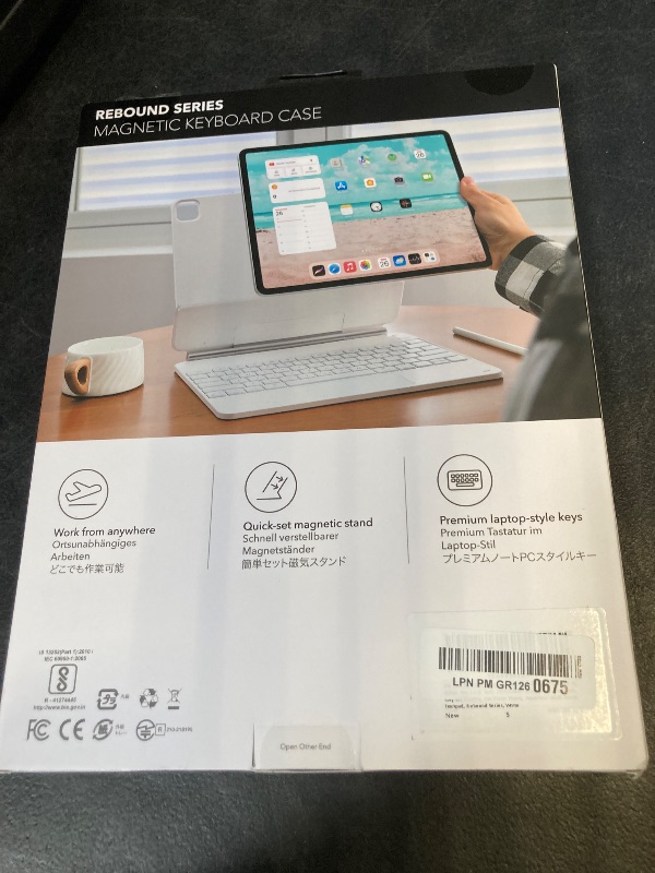 Photo 1 of ESR for iPad Air 13 Inch Case Keyboard M4/M3/M2 (2026/2025/2024) & iPad Pro 12.9 inch (6th/5th/5th/3rd) Magic Keyboard, Easy-Set Floating Cantilever Stand, Precision Multi-Touch Trackpad, White