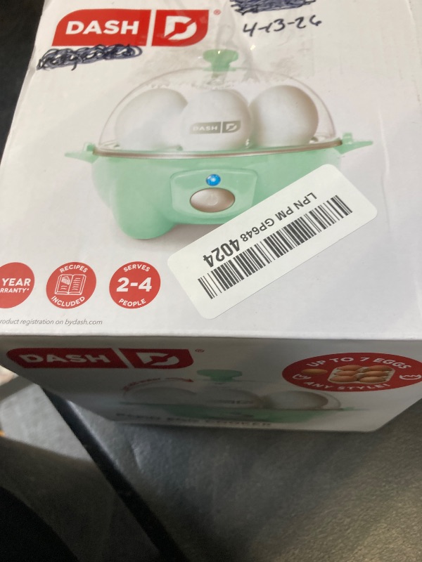 Photo 1 of Dash Rapid Egg Cooker - Boiler, Poacher & Steamer - Includes Measuring & Recipe Guide - Dishwasher Safe - BPA Free - Holds 7 Eggs, Aqua