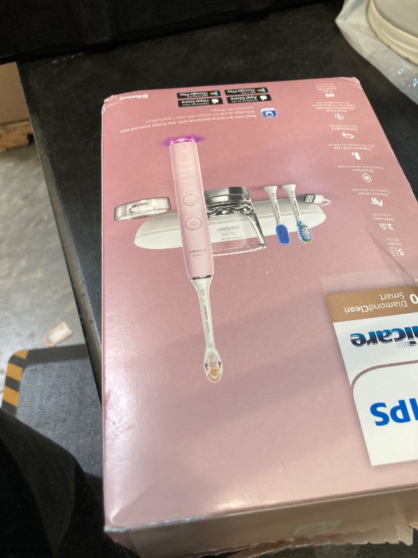 Photo 1 of Philips Sonicare DiamondClean Smart 9500 Electric Toothbrush - Sonic Toothbrush with App, Pressure Sensor, 15 Brushing Settings, Replacement Reminder, USB Charging Travel Case, Pink, Model HX9923/21