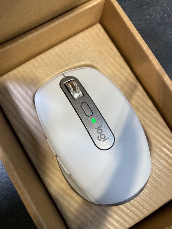 Photo 1 of Logitech MX Anywhere 3S for Mac, Compact Wireless Bluetooth Mouse, 8K DPI Any-Surface Tracking, Quiet Clicks, USB C, Wireless Mouse for MacBook Pro, MacBook Air, iMac, iPad - Pale Grey