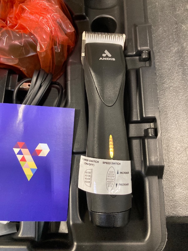Photo 1 of Andis 79170 Pulse Zr II 5-Speed Detachable Blade Clipper, Cordless Animal/Dog Grooming, Removable Lithium Ion Battery, LED Charge Light, Black