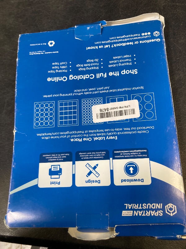 Photo 1 of 2" Printable Round Labels for Laser and Inkjet Printers - 2000 Blank Labels, 100 Sheets for Thank You Stickers, Price Tags, QR Codes, Business Logos - Spartan Industrial Template C004