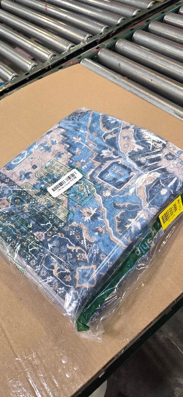 Photo 1 of SIILOOM 2x8 Washable Runner Rug for Hallways, Blue Soft Classic Kitchen Rugs with Non-Slip, Non-Shedding Boho Rug for Hallways Entryway Bedroom Bathroom Laundry Indoor