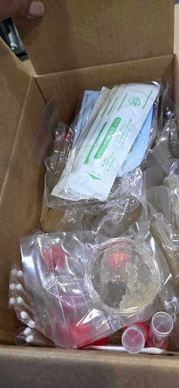 Photo 1 of Nutrient Agar Petri Dishes Science Project Kit | Pre-Poured Agar Plates and Cotton Swabs for Science Experiments | Bacteria Science Kit - Sealed Separately (Items of 60)
